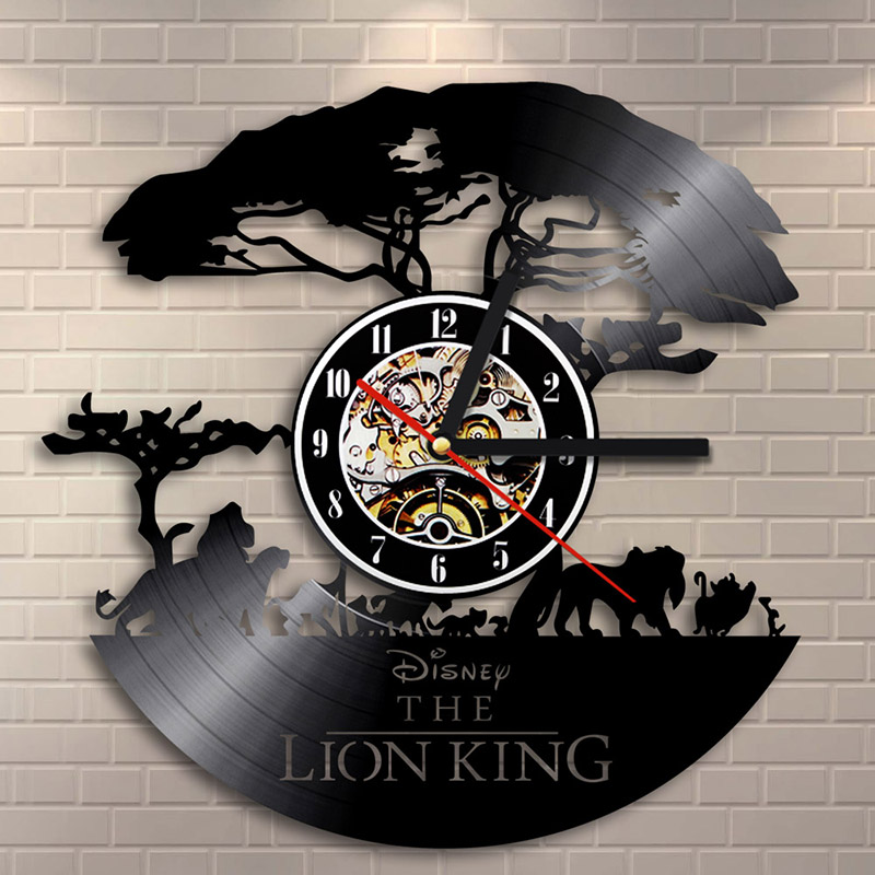 Details about   A Lion Vinyl Record Wall Clock Decor Handmade 6029 
