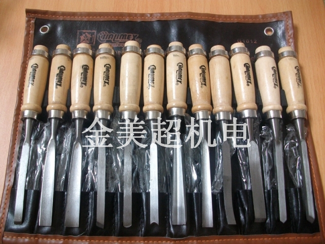 12pcs woodworking chisel carving knife carving knife chisel wood (hard wood handle) chisel tool kit