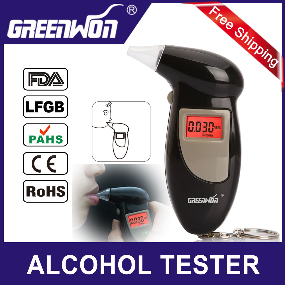 Digital alcohol tester with keychain