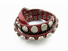 Luxury leather Jewelry ! multicolor Genuine leather thin bracelet for women men wholesale multilayer charm bracelets NSL-125