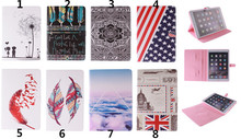 Fashion Flower Cartoon Animal Leather Stand Flip Smart Case for Samsung Galaxy Tab S2 8.0 T710 T715 Tablet Book Cover