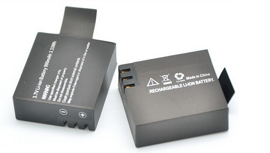 2Pcs 3 7V 900mAh Sj4000 battery Rechargeable Li ion Spare Battery CHARGER For sjcam Sj4000 wifi