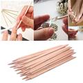 Hot 20PCS Nail Art Orange Wood Stick Cuticle Pusher Remover Pedicure Manicure Tool not easy to