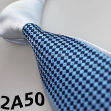 2016 Latest Style Ties Navy Blue/Cyan/White Plaid Design/Shirt Men/Men’s Accessories/Vestido De Festa/Men Shirt/Neckties For Men
