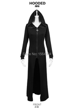 Punk Goth Visual Kei Steampunk Long Black Witches Cardigan Shirt top Jacket M XL