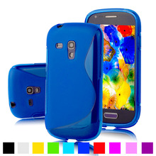 i8190 S Line Anti-skid Soft Silicone TPU GEL Skin Cover For Samsung Galaxy S3 SIII Mini i8190 4inch Mobile Phone Protective Case