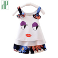 HH Brand newborn baby girl clothes Chiffon cheap infant clothing baby outfit Floral Print Bow Knot