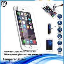 10pcs 0.2mm Full Cover Tempered Glass Screen Protector For iPhone 6 Plus/6s Plus 5.5 inch 9H Toughened Film with opp package