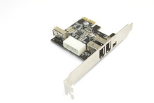 Double 1394 pci-e card pcie 1394a dv capture card via chip