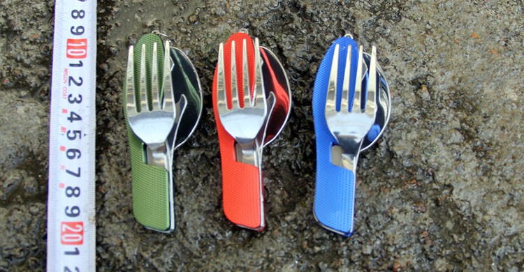 Outdoor <font><b>camping</b></font> tableware portable EDC tools ,Stainless Steel 3 in1 Multi-Function Folding Spoon Fork knife Travel sets Gears Outdoor <font><b>camping</b></font> tableware portable EDC tools ,Stainless Steel 3 in1 Multi-Function Folding Spoon Fork knife Travel sets Gears