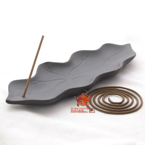 Handmade pottery clay incense holder for incense stick,cone.22.5x7x1cm