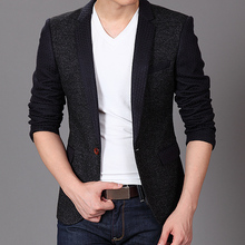 2015 New Brand Mens fashion Business Blazer Slim Fit Jacket Casual Suits Blazers Coat One Button