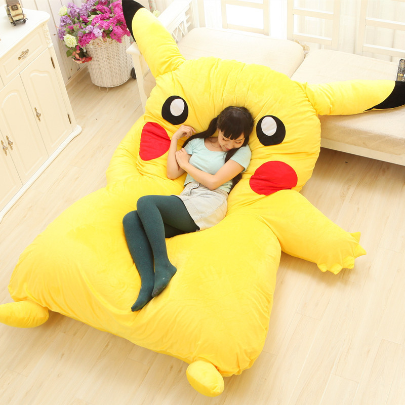 bed Pikachu lazy tatami mattress bed cute bed 100% polyester cartoon ...