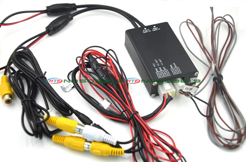Two Cameras Image Switch Control Box for Front View / Rear View Parking System Video car dual cameras switch control two channel