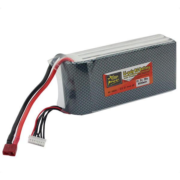 ZOP Power Lipo Battery 22.2V 8000mAh 6S 35C T Plug for RC Helicopter Qudcopter Car Airplane