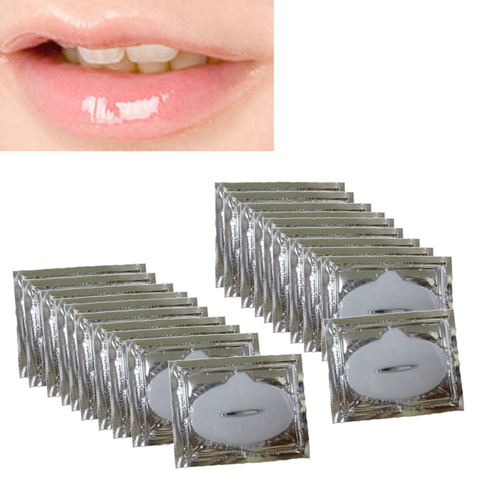 Attractive 20pcs lot skin care Crystal Collagen lip Mask lip care pads Moisture essence anti ageing