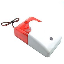 Free Shipping 2pcs Lot 12V Mini Indoor Wired Siren with Red light Flash Sound Home Security
