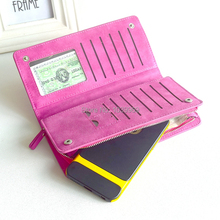2015 Women Wallets new winter fashion trends pumping frosted multi card position two fold wallet lady