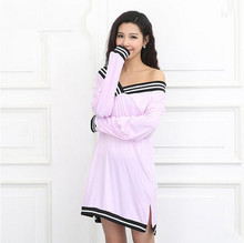 Women Relaxed Sexy Long Sleeve Nightdress Home Women’s Nightdresses Nightgowns Sleepshirts In Spring And Summer 05
