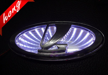 Lada Waterproof 3D LED Auto accessories  logo light Car Badge Rear Emblem Running lamp  car stickers for styling