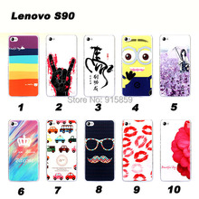 Case Cute For Lenovo S90 Cartoon Colored Drawing Hard Plastic Lenovo S90 Cell Phone Cover Free Shipping