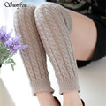 Sunfree 2016 New Design Hot Sale Women Winter Warm Leg Warmers Knitted Crochet Long Socks Brand