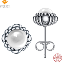 100 925 Sterling font b Silver b font Rock Crystal April Birthday Blooms Stud Earrings For