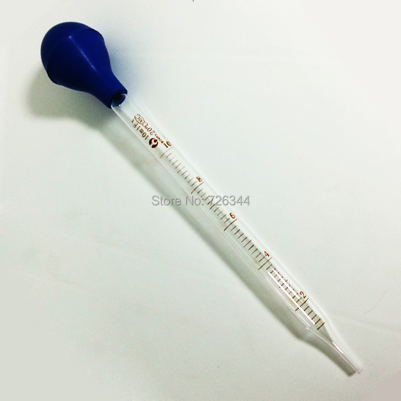 10ml Laboratory Glassware Glass Graduated Dropper Pipette Transfer