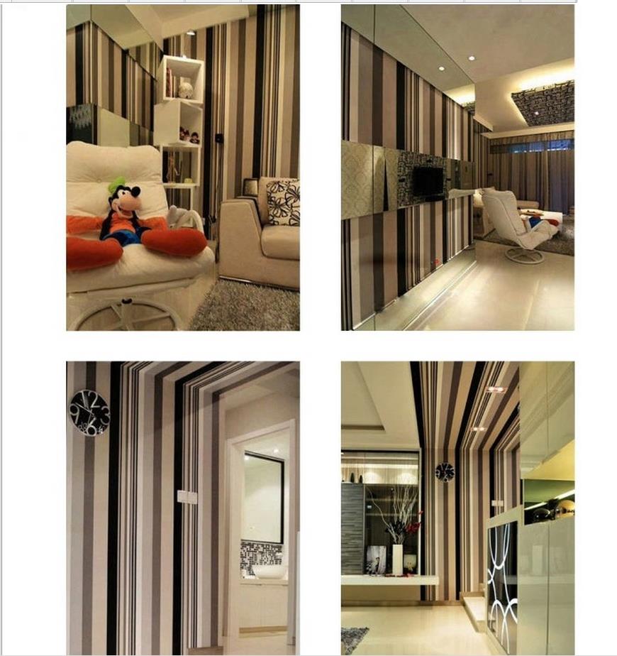 Wit streep behang promotie winkel voor promoties wit streep behang ...