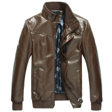 2014 Fashion Korean PU Collar Thin Leather Jacket Men Short Jacket Mens Leather Coats Motorcycle Leather Clothing M-XXL 3 Color