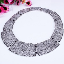 New Fashion Jewelry Alloy Hollow Out Geometric Choker Statement Necklaces For Women Girl Ladies Gift XL5836
