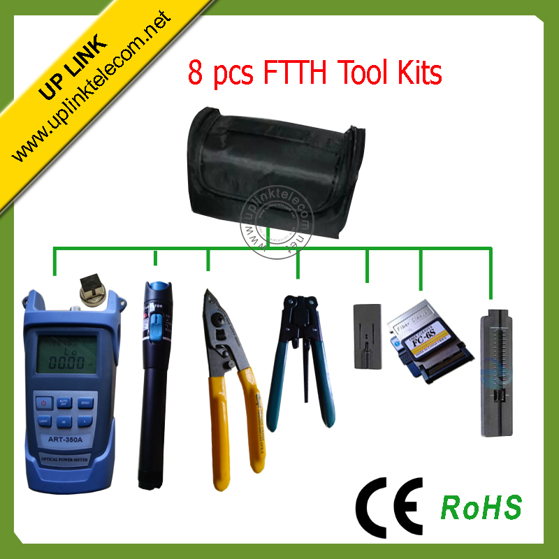 Fiber optic tools kit ftth fiber optic termination kit optical power meter fiber optic kit fc
