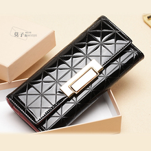 2013 Promotion Brand women’s wallet good quality PU Leather multi-color metal hasp long coin purse women’s wallet female