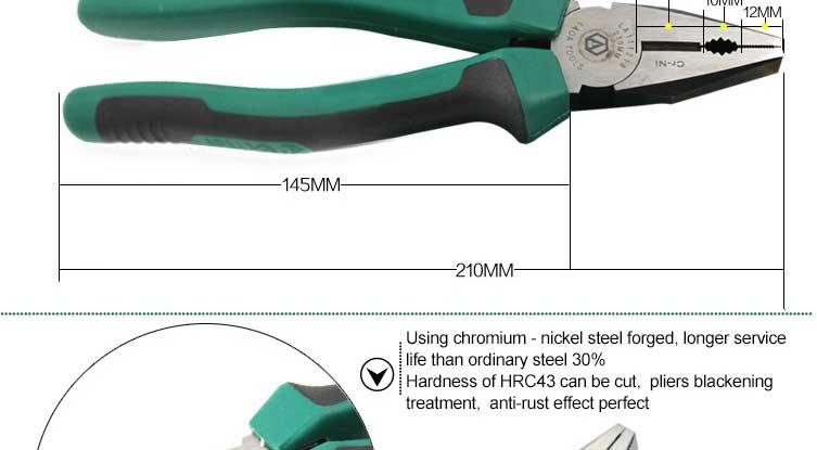 LAOA Industrial - Grade Cr-Ni  Long Life 8.5 Inch Combination Pliers Princer Pliers Portable Wire Cutter Hand Tools