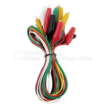 1set 10pcs Double-ended Test Leads Alligator Crocodile Roach Clip Jumper Wire Free / Drop Shipping