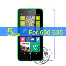 5pcs Ultra Clear LCD Screen Protector Film Cover For Nokia Lumia 630 635 Protectiv Film + cloth