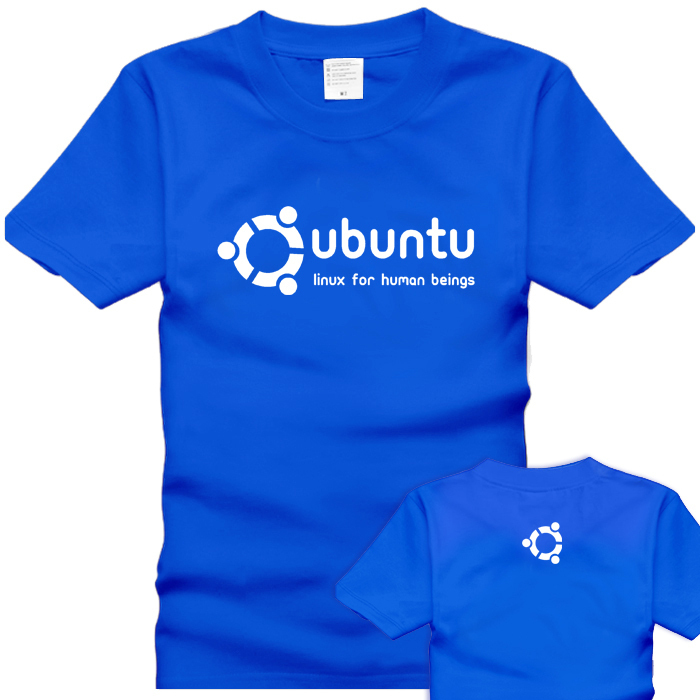 Free shipping t shirts 2016 100 cotton short sleeve T shirt ubuntu men s clothing The