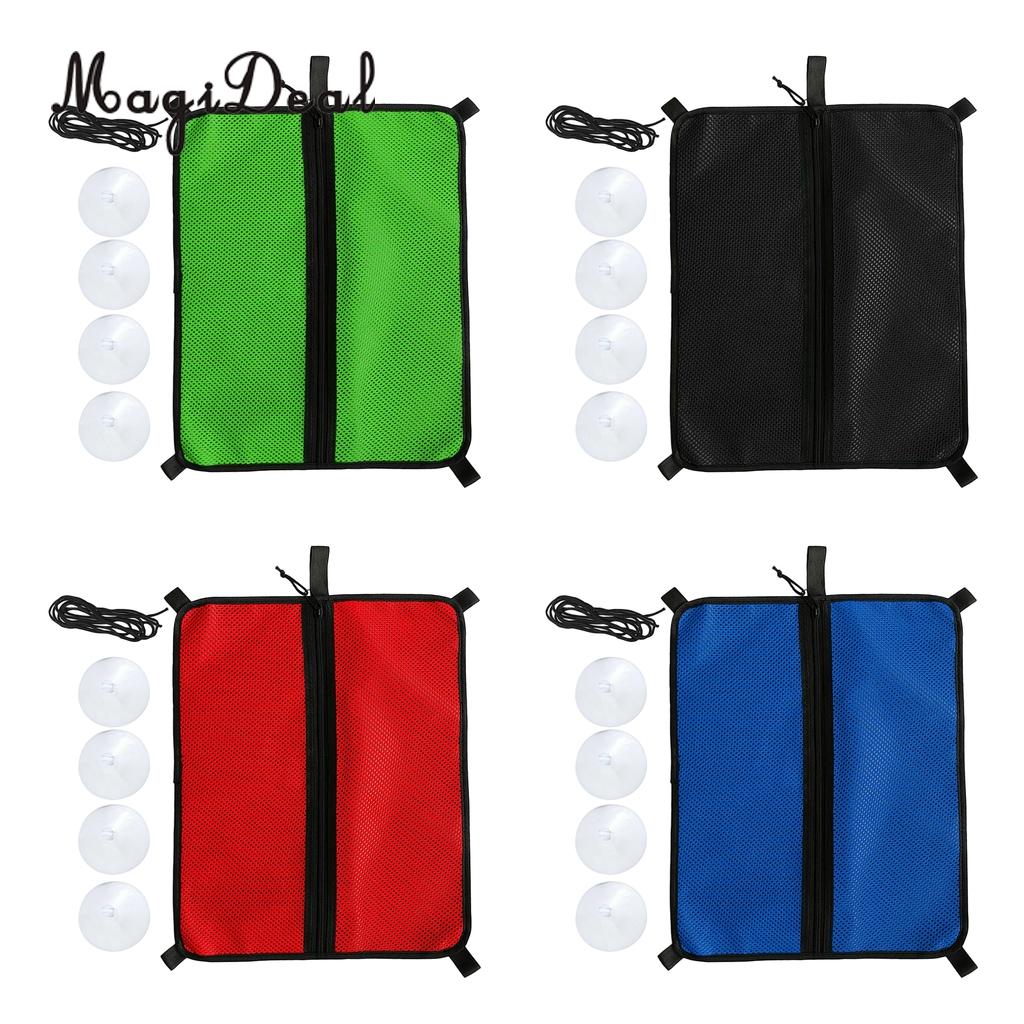 Stand Up Paddleboard Mesh Storage Bag SUP Accessory Pocket with Suction Cups 