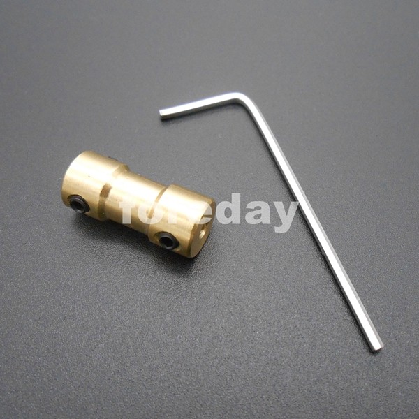 Description Picture 6 of item10PCS 3.17MM Shaft Motor Flexible Coupling Coupler Brass length 20mm 3.17 TO 3.17MM +4spanner *FD245X10(10p+4spanner)