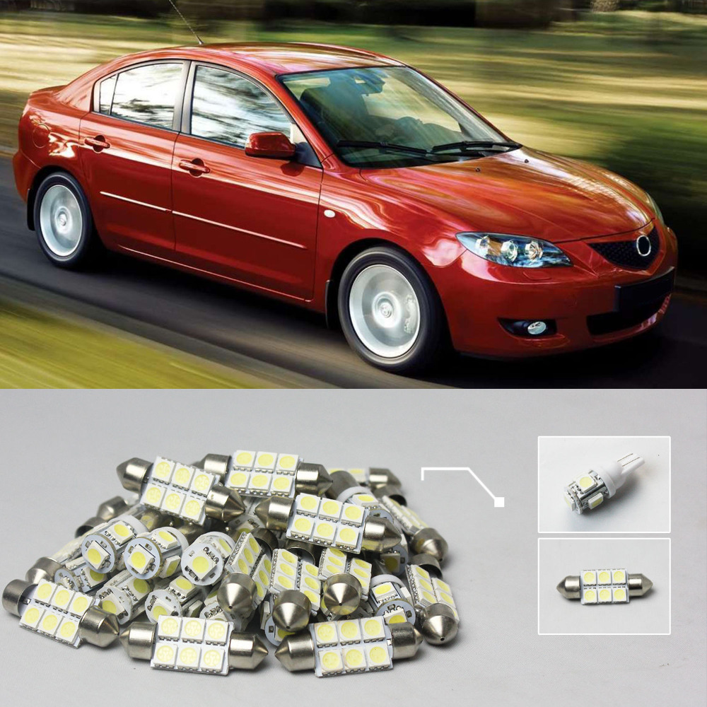 Blanca luces LED Interior Kit Mazda 3 MS3 (6 Piezas) Automotriz Blanca luces LED Interior Kit Mazda 3 MS3 (6 Piezas) Automotriz