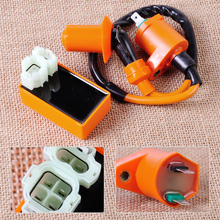 Performance Racing Ignition Coil + 6 Pin CDI Box Fit for GY6 50cc 70cc 90cc 125cc 150cc Scooter ATV Moped Quads Dirt Bike QMI157