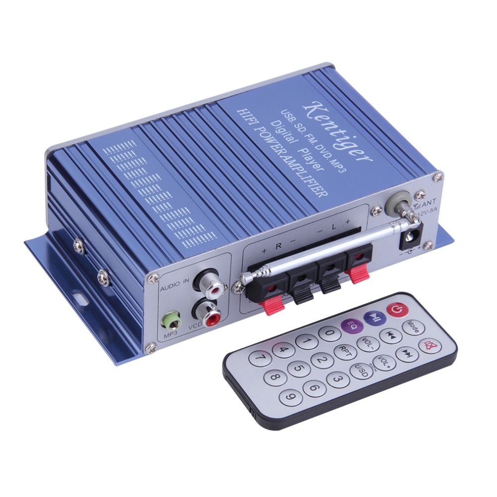 Hi-Fi Power Stereo Car Auto Amplifier Home Audio Video Amplifiers USB FM DVD CD MP3 Digital Bass Subwoofer Speaker Boostrer