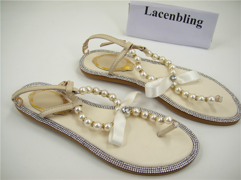 pearl wedding sandals