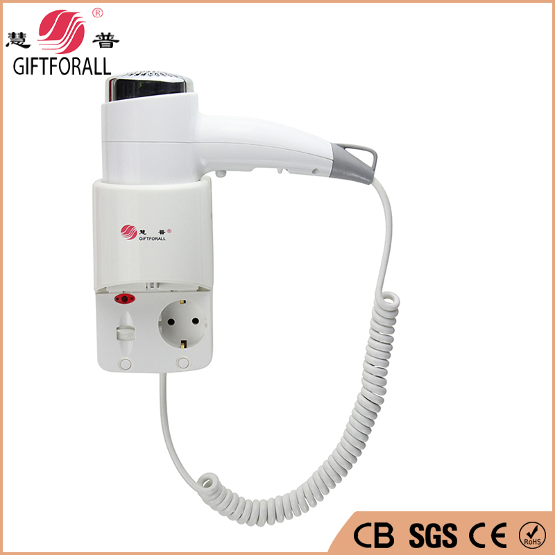 GIFTFORALL White Plastic Hotel Electric Hair Dryer Wall Mount Bath Hair Drier Skin Body Dryer Secador De Cabelos RCY-67370C z20