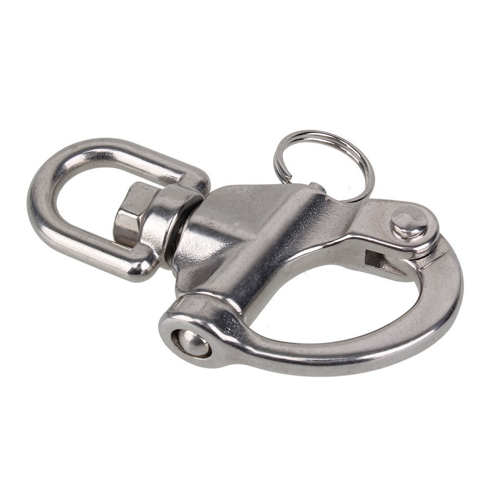  Steel Snap Shackle with Small Swivel Bail Rigging Marine Boat Hardware