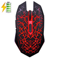 M6 2 4GHz Wireless Silent Rechargeable Mouse LED Backlit USB 2400DPI Optical Gaming Mouse Gamer Ergonomic