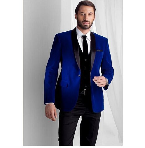 Black and Royal Blue Prom Suits for Men Promotion-Shop for