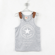 2015 Summer Child Cool Vest Kids Cotton Casual Sleeveless T Shirts for Boys and Girls Sport