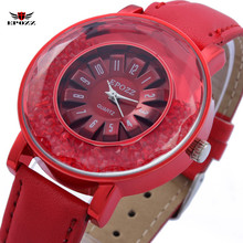 EPOZZ Fashion Casual Colorful Women Cute Watch Leather Strap Design Water Resistant Girl Clock Gifts 8008