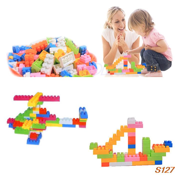 Гаджет  Free shipping 96pc Plastic Children Kid Puzzle Educational Building Blocks Bricks Building Toy-S127 None Игрушки и Хобби
